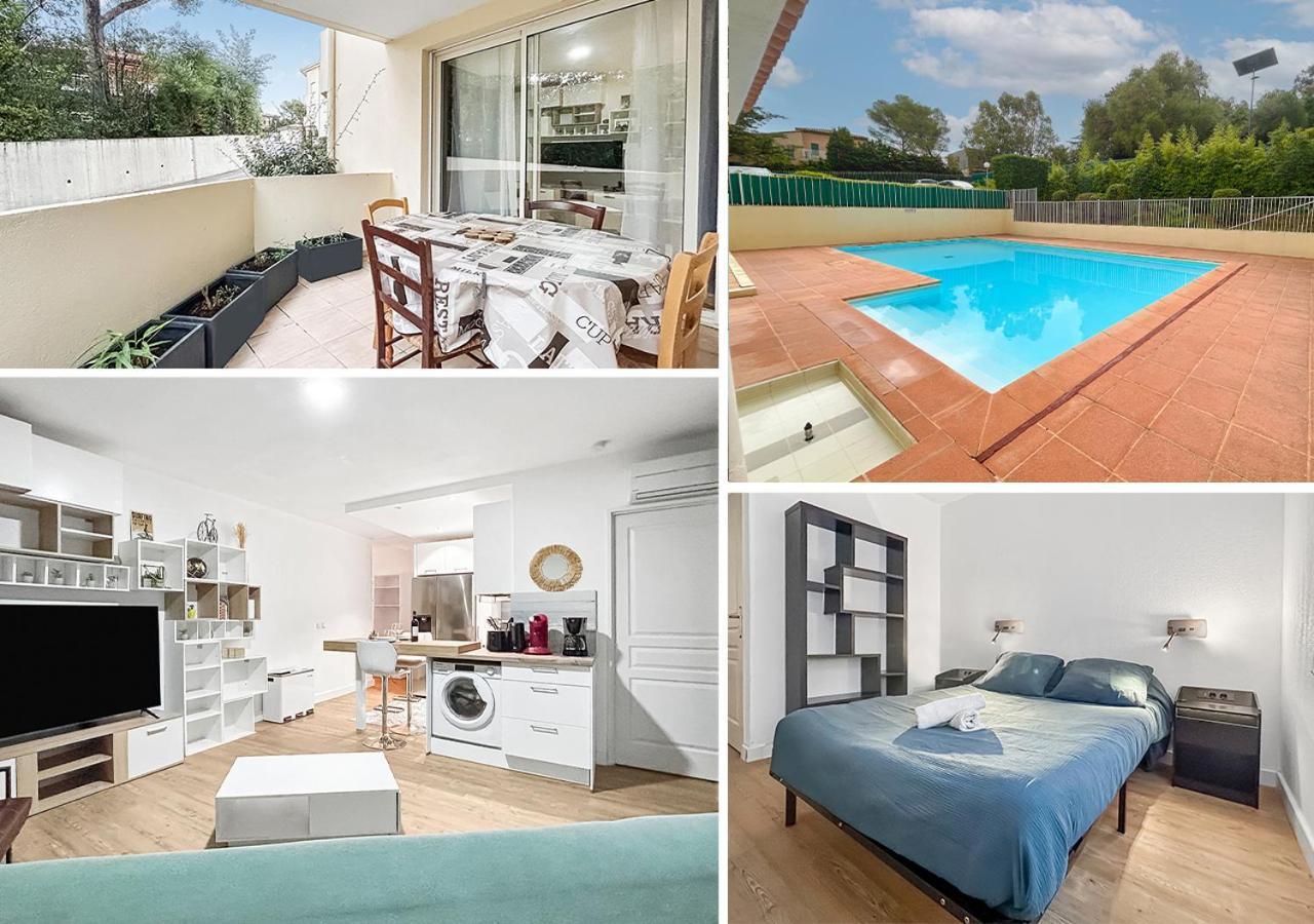 Balcon, Parking, Piscine Et Clim' A 2 Pas Du Port Santa Lucia Apartment Saint-Raphael  Luaran gambar